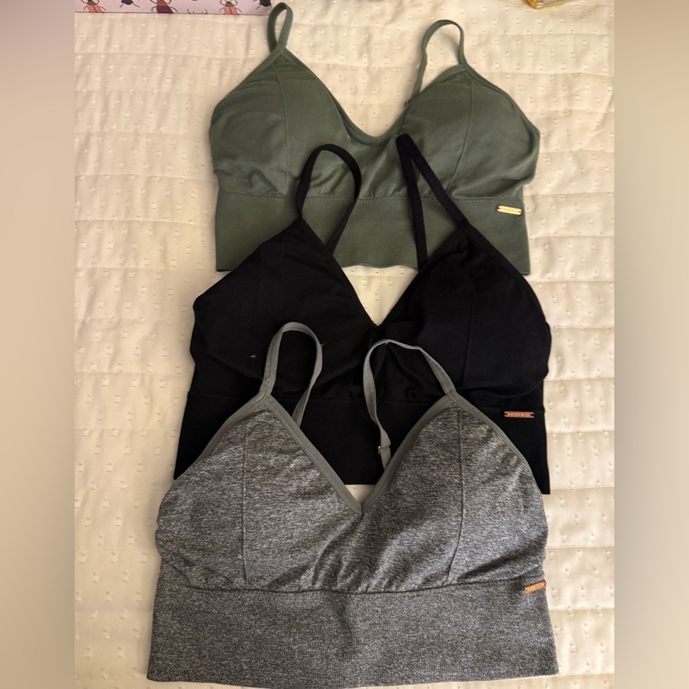 Danskin Women's Bra Set - Black, Gray, Green